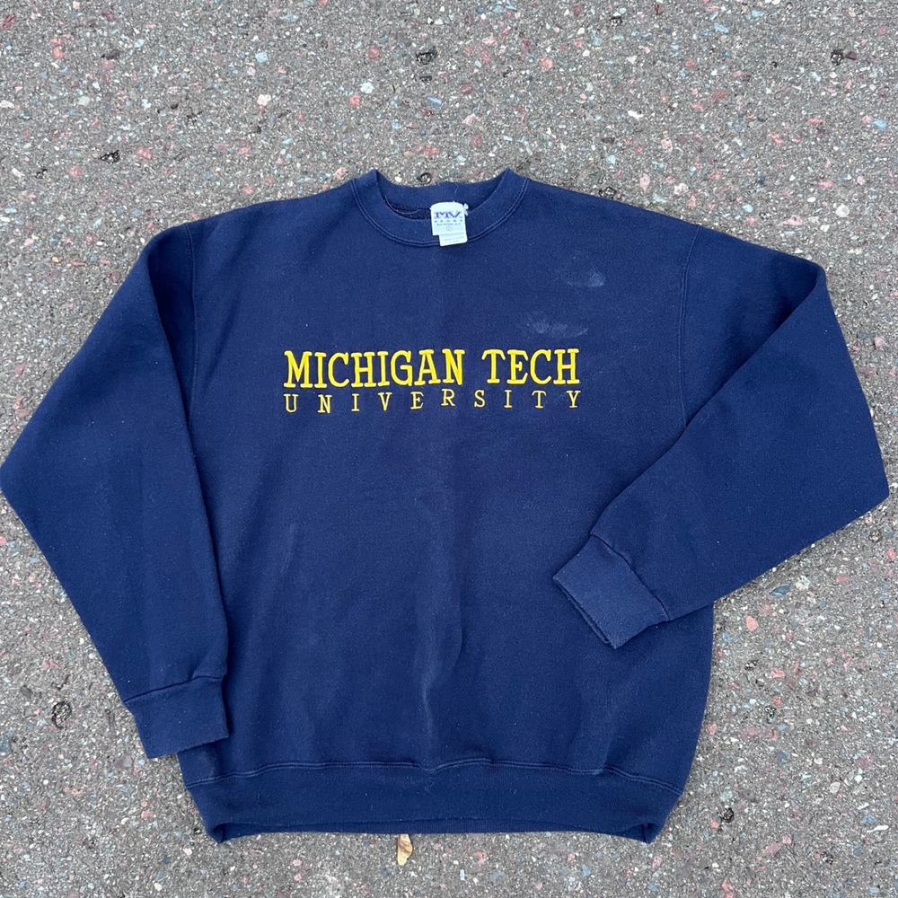 Michigan Tech‎ University Crewneck Sweatshirt Mens Medium MV Sport Collegiate